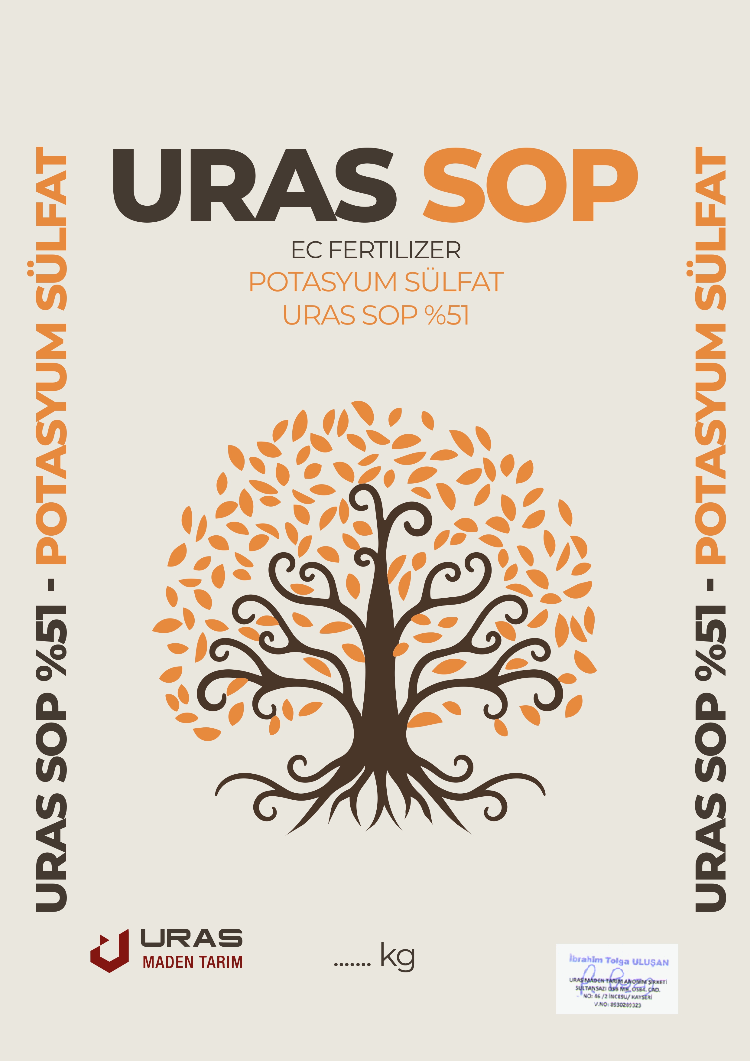 Uras SOP Ürün Etiketi Ön Yüz